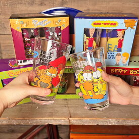【キャラクター ペアグラスカップ】GLASS CUP 6種 / キッチン コップ タンブラー ベティ ガーフィールド カリフォルニアレーズン アメリカン雑貨
