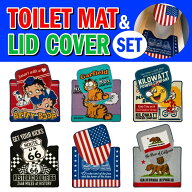 トイレマット フタカバー セット アメリカン雑貨 Betty Boop ベティブープ Garfield ガーフィールド Rout…