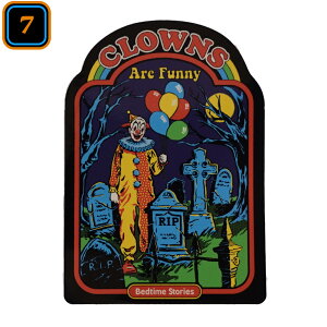 �y���[���։z�X�e�b�J�[ Steven Rhodes-7 [CLOWNS] / �X�e�B�[�u�����[�Y 70's 80's �_�[�N�t�@���^�W�[ �u���b�N�W���[�N �A�����J���G��