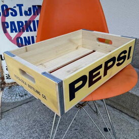 PEPSI ペプシコーラ ウッドボックス ［PEPSI-1］ WOOD CRATE ドリンクケース 木箱 ヴィンテージ 復刻 インテリア ガレージ アメリカン雑貨 アメ雑