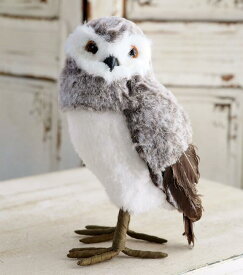 クリスマス雑貨 幸せの象徴 グレー ホワイトオウル ふくろう 北欧雑貨 クリスマス飾り クリスマス置物 カントリー雑貨 インテリア雑貨 ガーデニング雑貨 かっこいい 安い おしゃれ コベントガーデン 可愛い かわいい 玄関飾り 冬飾り 冬雑貨 渋い 庭飾り アンティーク レトロ