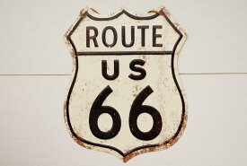 ROUTE66 ルート66 送料無料 大きい 看板 US ブリキサイン 白 TIN ブリキ製 壁飾り ガレージ プレート サイン アメリカン アメカジ カジュアル カントリー インテリア 雑貨 ブリキ 壁掛け 安い レトロ 安い おしゃれ シンプル セール 特価 男前 渋い 壁付け 西海岸 即納