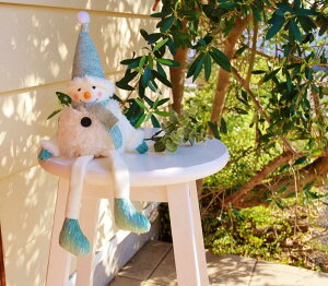 クリスマス雑貨 スノーマン ドール クリスマス飾り フラッフィーレッグス 足ぶらぶら 北欧雑貨 フレンチ カントリー雑貨 インテリア雑貨 冬雑貨 妖精 人形 ドール 安い コベントガーデン ガ