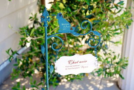 ガーデニング雑貨 ガーデンピック 猫雑貨 ガーデン雑貨 猫 ガーデンサイン コバルト・シャノアールサイン フレンチ カントリー雑貨 ガーデンインテリア雑貨 立て看板 庭飾り コベントガーデン ブリキ看板 安い おしゃれ レトロ アンティーク 園芸サイン 可愛い ねこ フェンス