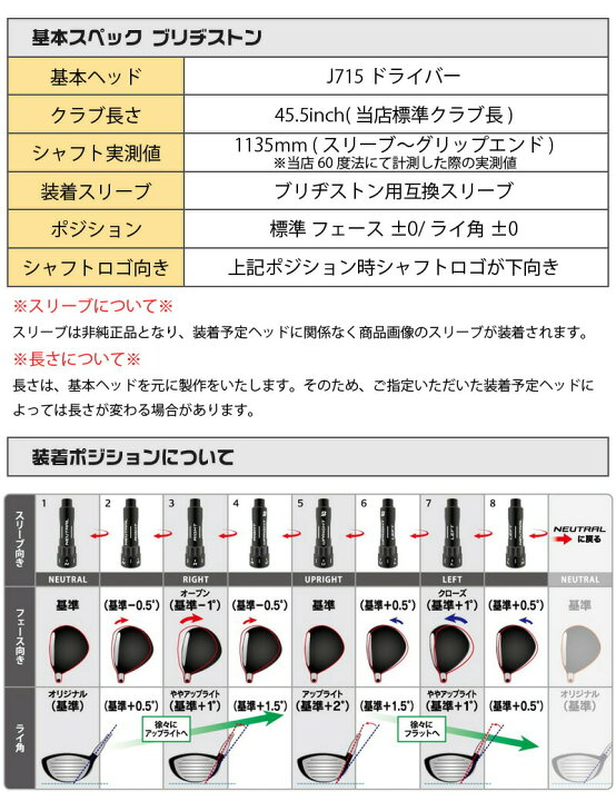 楽天市場】ブリヂストン 用互換 スリーブ付きシャフト  
