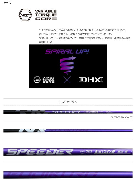 楽天市場】[クーポン発行中] Fujikura フジクラ SPEEDER NX VIOLET 