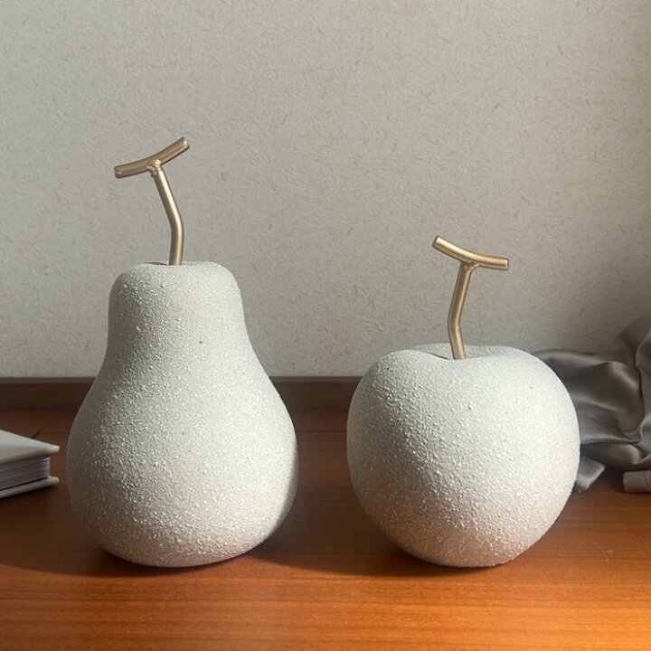 楽天市場】韓国 インテリア かわいい 置物 フルーツオブジェ 梨 りんご  