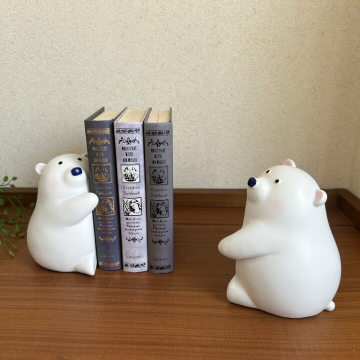 楽天市場】韓国 インテリア かわいい 白くま 置き物 北欧モダン ブック 