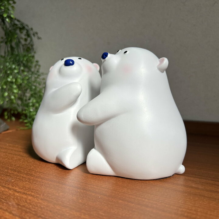 楽天市場】韓国 インテリア かわいい 白くま 置き物 北欧モダン ブック 