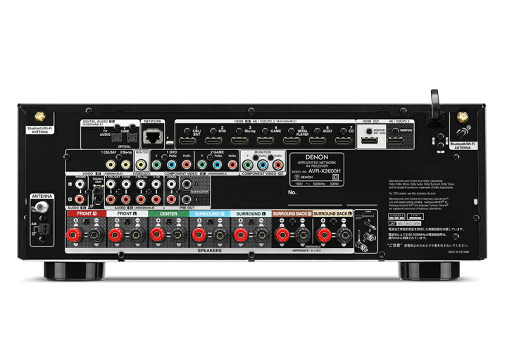楽天市場】DENON - AVR-X2600H/K（7.2ch・AVサラウンドレシーバー 