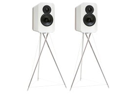 Q Acoustics - Concept 300/グロスホワイト & ペールオーク（ペア）専用スタンド付ブックシェルフスピーカー【受注生産/要事前決済】【納期は確認後ご連絡】