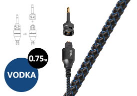 audioquest - OPT3 Vodka/0.75m（OPT3/VOD/0.75M）（光デジタルケーブル・Toslink-Toslink・Mini-Tos変換アダプター1個同梱）【在庫有り即納】