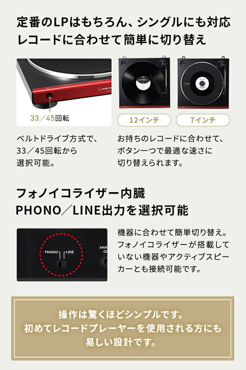 楽天市場】オーディオテクニカ AT-LP60X_AT-SP95セット レコード 