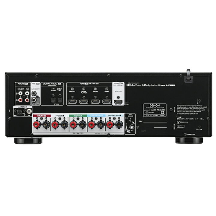 楽天市場】【即納！】DENON AVR-X580BT-K（ブラック） 5.2ch AV  