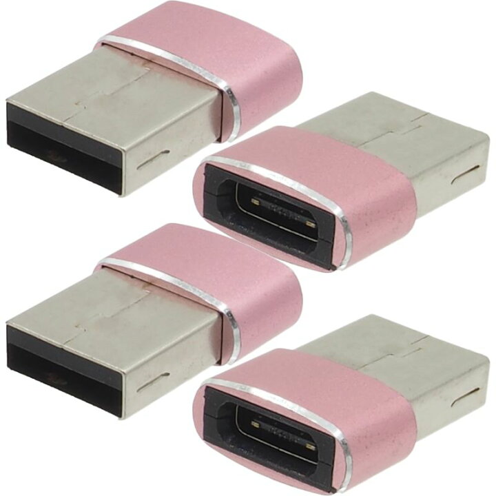楽天市場】USB変換コネクタ ×4個 USB-C メス to USB-Aオス 変換 