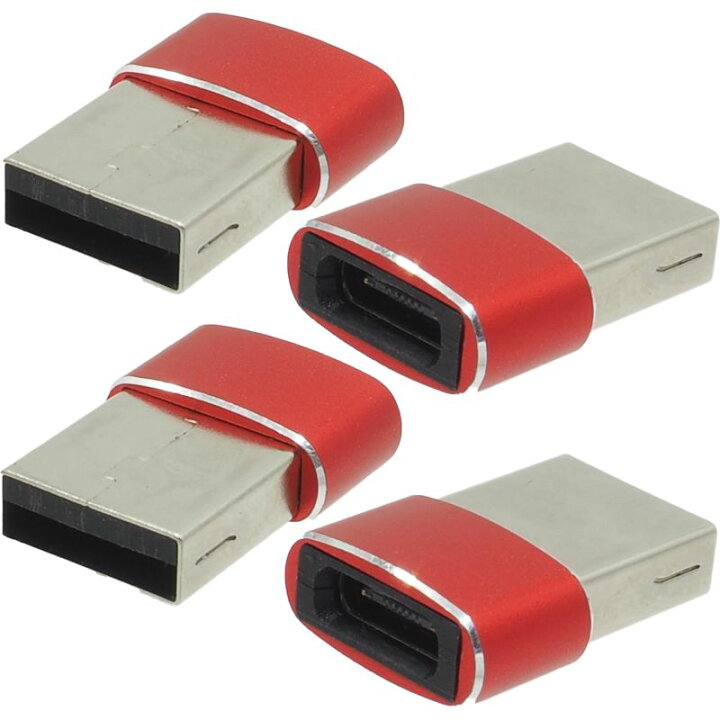 楽天市場】USB変換コネクタ ×4個 USB-C メス to USB-Aオス 変換 