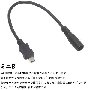 USB�ϊ��P�[�u�� 2�_�Z�b�g USB-C Mini-B Micro-B �I�X - DC �W���b�N ���X (�O�a5.5mm ���a2.1m) Type-C miniUSB microUSB DC �ϊ� �P�[�u�� ��21cm (�[�q�܂�) ��22cm (�[�q�܂�) �u���b�N