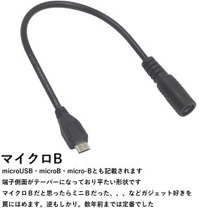 USB�ϊ��P�[�u�� 2�_�Z�b�g USB-C Mini-B Micro-B �I�X - DC �W���b�N ���X (�O�a5.5mm ���a2.1m) Type-C miniUSB microUSB DC �ϊ� �P�[�u�� ��21cm (�[�q�܂�) ��22cm (�[�q�܂�) �u���b�N