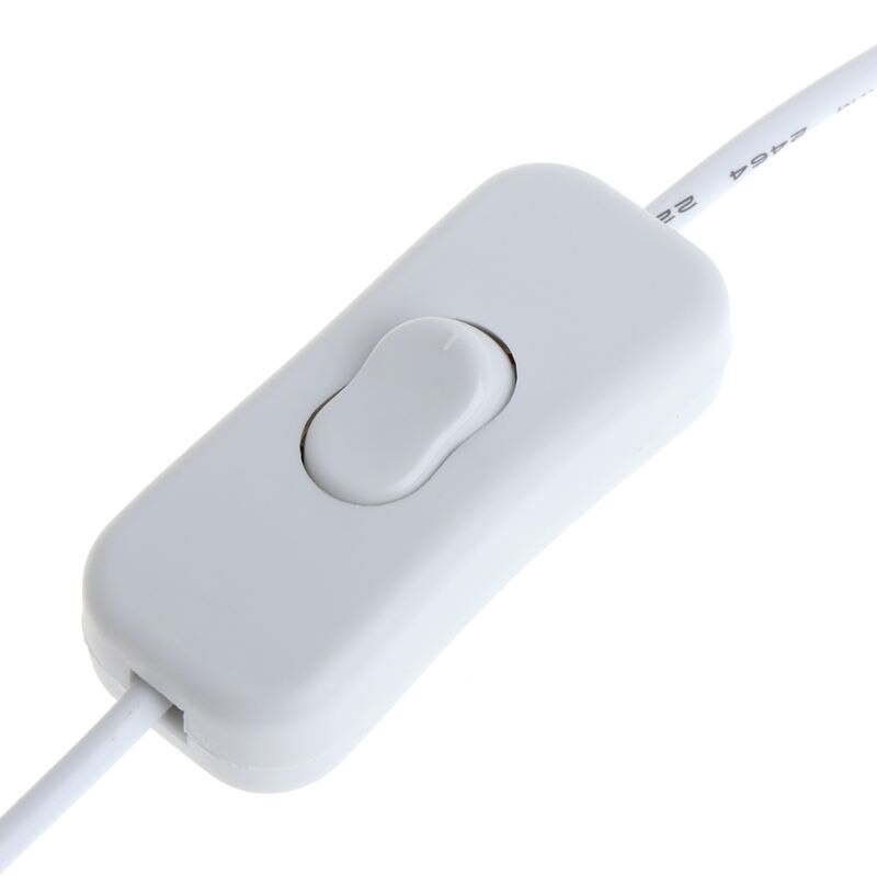 スイッチ付き　USBケーブル　約28cm　メス　USB-A　オス　ネコポス　給電専用　データ通信不可　ホワイト　USB-A