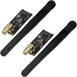 【2点】 ワイヤレスセンサーモジュール アンテナ付き NRF24L01+PA+LNA ArduinoIDE用 アンテナ互換 開発テスト用 48mm×15mm×20mm