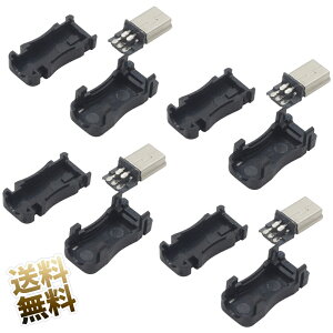 USB mini-B ����R�l�N�^ �I�X 4�_�Z�b�g ���암�i USB2.0 USB-mini �I�X �u���b�N
