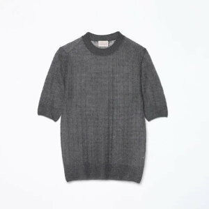 babaco �o�o�R Fine Mohair Silk Half Sleeve Pullover �t�@�C�����w�A�V���N�n�[�t�X���[�u�v���I�[�o�[ BA01-TG61
