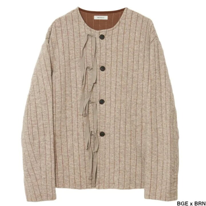 楽天市場】MATSUFUJI マツフジ Striped Quilt Jacquard Cardigan M243  