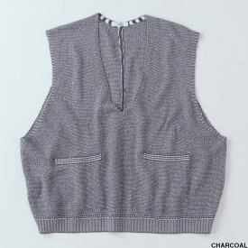 saby サバイ PAPER KNIT VEST 7G Japanese paper Knit 24S-021302