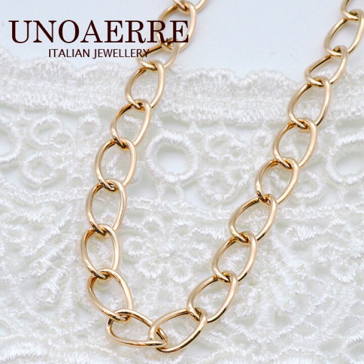 楽天市場】ウノアエレ【UNOAERRE】K18ピンクゴールド ロングネックレス 