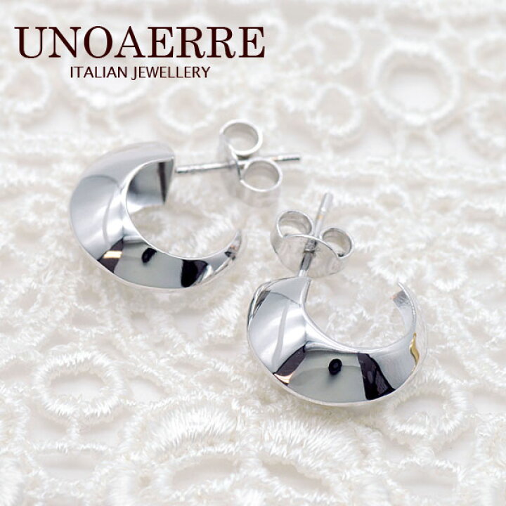 楽天市場】ウノアエレ【UNOAERRE】K18ホワイトゴールド ピアス 30006  