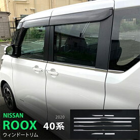 【ポイント10倍】ルークス/ROOX 40系 3/2020~ ウィンドートリム ガーニッシュ ウェザーストリップ モール ドアトリムステンレス 鏡面外装 8P 5307 カスタム パーツ アクセサリー エアロ