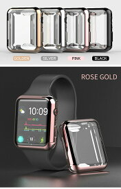 【送料無料】2点セット アップルウォッチ apple watch Apple Watch ケース 保護ケース メンズ レディース メッキ TPU 耐衝撃 カバー おしゃれ ファッション プレゼント 40mm 44mm 42mm 38mm メール便