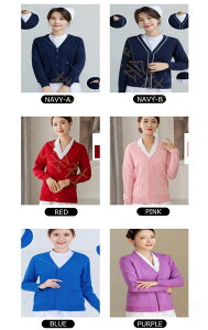 ナース ナース服 ナースカーディガン ニット 黒 白衣 医療 女性 レディース Vネック 無地 長袖 看護師 介護 事務 制服 体型 カバー シンプル 春 秋 冬
