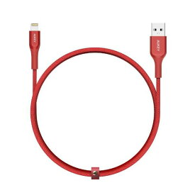 充電ケーブル iPhone 高耐久 AUKEY オーキー Impulse Titan レッド（ブラック完売） CB-AKL1 Lightning ライトニング ケブラー USB 1.2m 断線しにくい データ転送 480Mbps 耐荷重70kg 絡まりにくい 2年保証