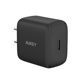 AUKEY 小型 USB 充電器 typeC Swift 20W PA-R1 ACアダプター ブラック スマホ iPhone Android 対応 USB-C タイプC PD対応 急速充電 オーキー