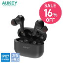 【スーパーセール特別価格】AUKEY ワイヤレスイヤホン bluetooth5.0 EP-T27 ブラック AAC aptX 高音質 IPX7防水 タッチセンサー 音声アシスタント iPhone Android 左右分離 カナル型 ブルートゥース ヘッドホン イヤフォン 両耳 片耳 通話 WEB会議