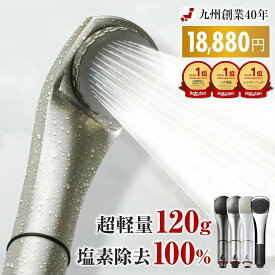 《期間限定！6000円OFFクーポン》【日本製×塩素除去×30日間返金保証】 九州産 最新モデル ピュアブル シャワーヘッド 塩素除去 日本製 マイクロバブル 水圧 強い メーカー 節水 軽い 軽量 保湿 温浴 美髪 赤ちゃん 犬 アトピー 子供 子ども