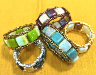 [TA001] アウラオリジナルビーズキット20%OFF!!　F0026マーブルタイルリング[RPT]