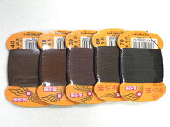 [VB001]都羽根（みやこばね） 絹穴糸カード巻/黒・茶系【タティング／クロッシェ／シルク】[RPT]