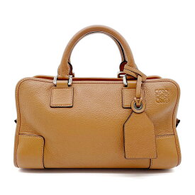 LOEWE ロエベ 2WAY ハンドバッグ アマソナ28 ライトキャラメル ミニボストン ショルダーストラップ KB-017 【中古】