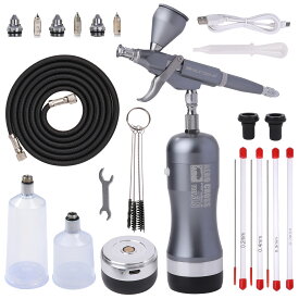 【特許出願中のEZ-conversion system搭載！】aurochs 充電式 エアブラシ AERO CROSS エアロクロス コードレス ver.3.5 トリガータイプ改 DXパック ハンドピース コンプレッサー 口径 0.2mm 0.3mm 0.4mm 0.5mm セット USB プラモ 模型 塗装 ペイント ガンプラ スプレーガン