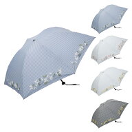 【 JILL STUART（ジル スチュアート）】ミモザ刺しゅう晴雨兼用傘（折りたたみ傘） 遮光 UVカット ストラ…