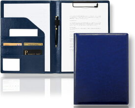 A4バインダー おしゃれ クリップボード 革 高級感 クリップ ファイル 二つ折り 多機能 ペンホルダー バインダーケース クリップファイル ポケット付き オフィス 仕事用 ビジネス バインダークリップ ギフト 贈り物