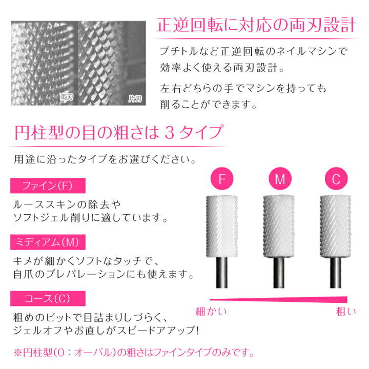 22春夏新色 ネイルマシン用ジルコニアビット アンダーネイル Shipsctc Org