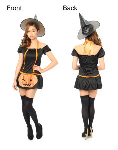 コスプレ 衣装 レディース かぼちゃ 魔女 2点セット レディースコス パンプキン かぼちゃッ子 ウィッチ ワンピース ハロウイン魔女 パーティ 結婚式 二次会 パレ?ド 忘年会 年末 魔女 ポリス