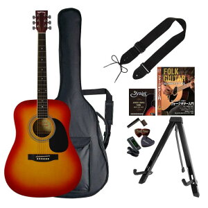 Sepia Crue セピアクルー アコースティックギター 初心者入門 エントリーセット ウェスタンタイプ チェリーサンバースト WG-10/CS [ソフトケース/チューナー/ストラップ/ピック/ピックケース/弦/