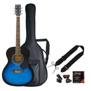 Sepia Crue セピアクルー アコースティックギター 初心者入門 ライトセット フォークタイプ ブルーサンバースト FG-10/BLS [ソフトケース/チューナー/ストラップ/ピック/ピックケース/弦/調整用