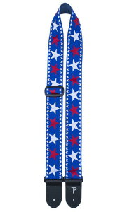 Perri's ペリーズ ジャガード ギターストラップ TWS-7068 RED, WHITE  BLUE