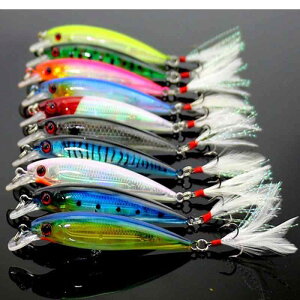 zmart ���A�[ �~�m�[ 9cm 7.2g 10�Z�b�g �o�X �g���E�g���g�� 10�{ �t�B�b�V���O �X�C�� �n�[�h�x�C�g 9cm 8g �l�H �v���X�`�b�N �t�F�U�[ �E�H�u���[ �x�C�g �N�����N�x�C�g �t�B�b�V���O �^�b�N