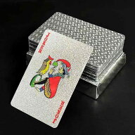 トランプ プラスチック 54枚入り 銀色 マジックトランプ 防水 耐磨耗 パーティー 集会 ゲーム カッコイイ…